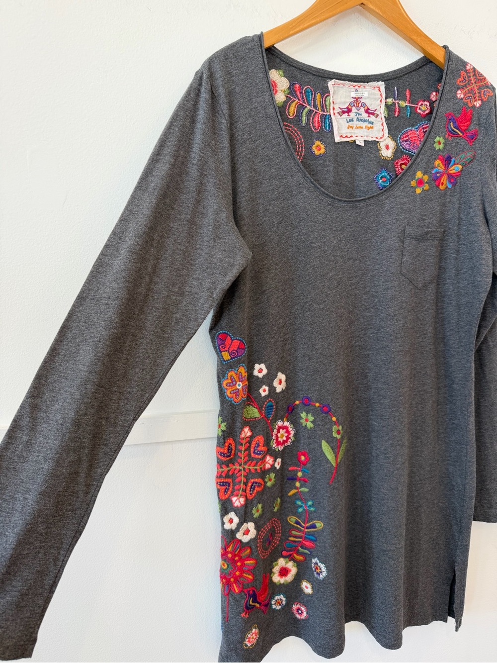 Johnny Was Embroidered Colorful Tunic Top Dress size L - Picture 12 of 14